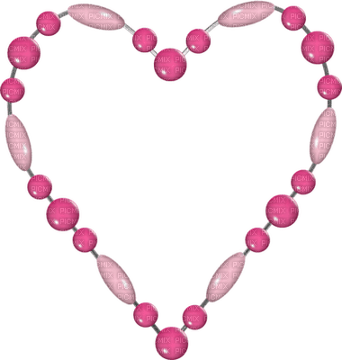 Kaz_Creations Deco Beads Heart Love Colours - darmowe png