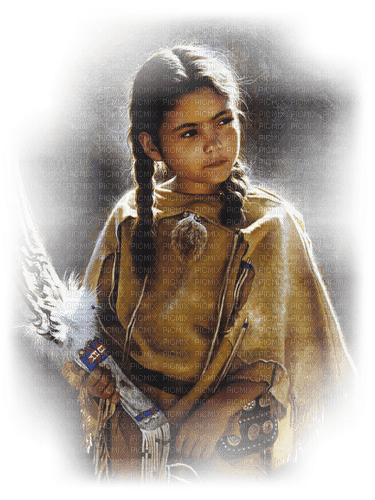 Petite fille Amérindienne - ilmainen png