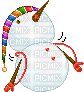 Rocking Snowman Animation - GIF animado gratis
