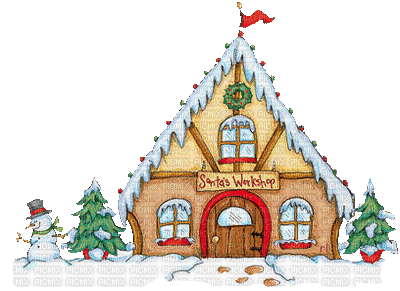 gingerbread house bp - GIF animé gratuit