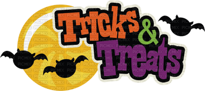 Halloween,deko  trick or treat - text ,Pelageya - Free PNG