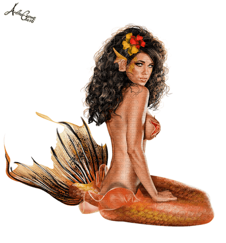 lady summer mermaid Meerjungfrau Nixe - darmowe png