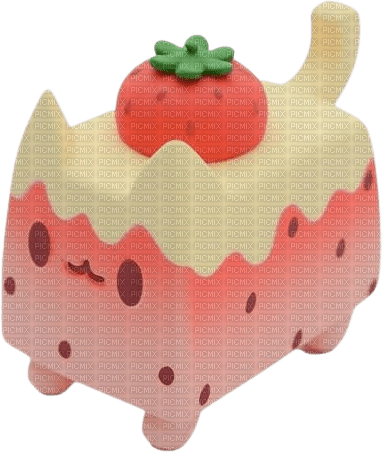 strawberry milk cat - darmowe png