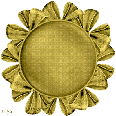gold-circle with bow-deco-minou52 - PNG gratuit