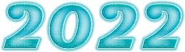 soave text new year 2022 teal - 免费PNG