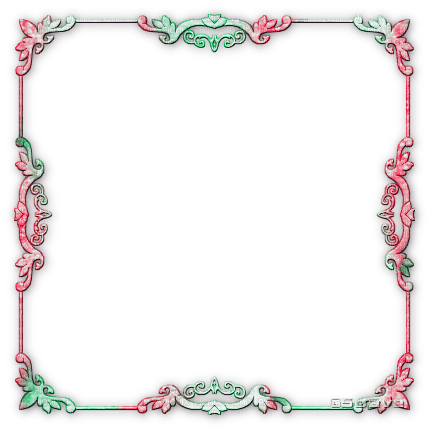 soave frame vintage art deco pink green - nemokama png