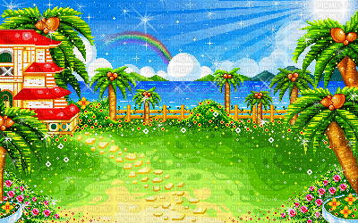 tropical scenery - Bezmaksas animēts GIF