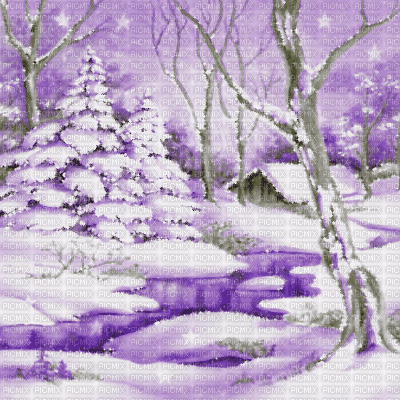 Y.A.M._Winter background purple - GIF เคลื่อนไหวฟรี