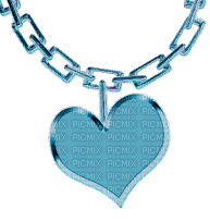 blue heart necklace - Darmowy animowany GIF