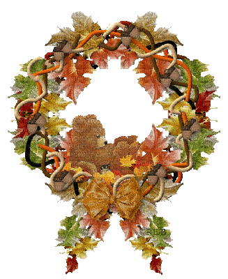 Autumn Wreath - Zdarma animovaný GIF