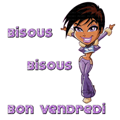 bisous bisous bon vendredi - 無料のアニメーション GIF