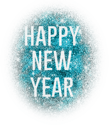 soave text new year deco happy white teal - gratis png