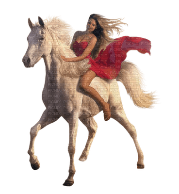 woman with horse bp - 免费PNG