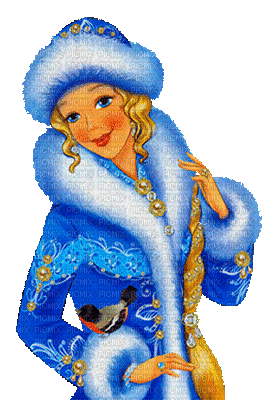 Woman winter snow maiden - Ingyenes animált GIF