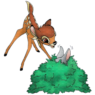 Kaz_Creations Cartoon Bambi And Thumper - zdarma png