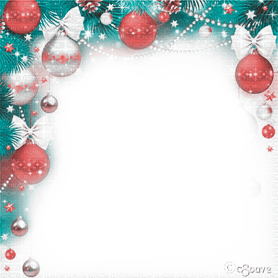 soave frame  christmas winter ball branch pink - Free PNG