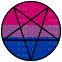 Bi pride pentagram lgbt - Free PNG