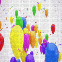 balloon ballons birthday fond background anniversaire party colored gif anime animated ballon ballons geburtstag - Бесплатный анимированный гифка