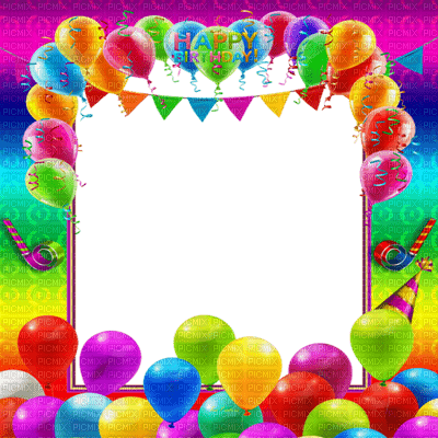 Kaz_Creations Deco Background Frame Happy Birthday - ilmainen png