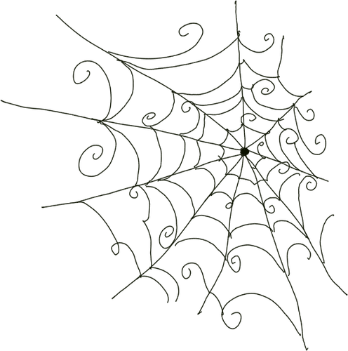 halloween black spiderweb kikkapink - PNG gratuit