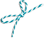 soave deco bow christmas corner winter white teal - PNG gratuit