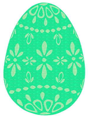 easter-egg-green - 免费PNG