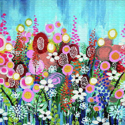 gif animated background flowers glitter - Free animated GIF