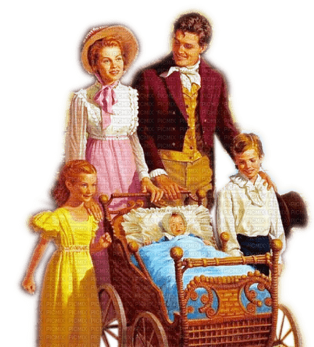 Rena Vintage Familie Family - 免费PNG