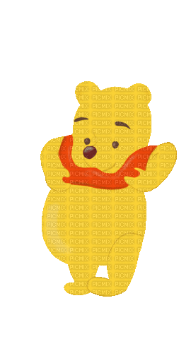Hungry Pooh Bear, food , yellow , hungry , bear , hurt , full , belly -  Free animated GIF - PicMix