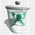 bottled frog - Gratis geanimeerde GIF