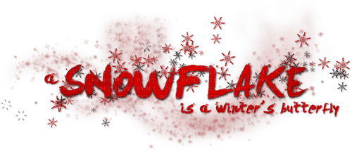 Snowflake.Text.Red - PNG gratuit