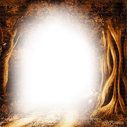 soave frame autumn tree forest brown - bezmaksas png