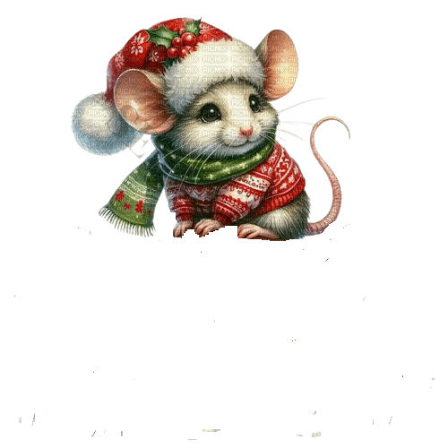Christmas mouse - PNG gratuit