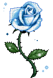 baby blue rose pixel art shine flower roses - GIF animasi gratis