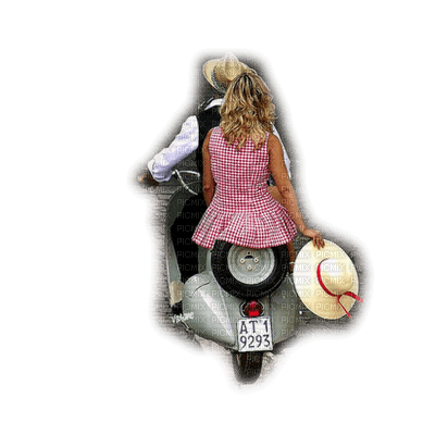 woman with motor scooter bp - besplatni png