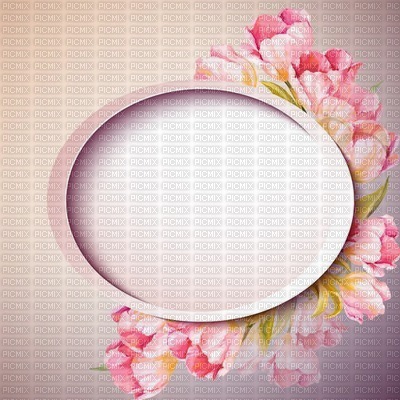 frame cadre rahmen round circle oval flower fleur blossom blumen fleurs fond background spring printemps frühling primavera весна wiosna pink - darmowe png