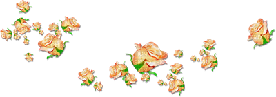 soave deco flowers scrap rose yellow peach green - бесплатно png