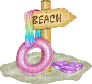 Kathleen Reynolds Beach Summer Sign Text - gratis png