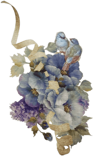 Flowers and Birds - nemokama png