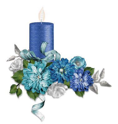 Chandelle Fleur Bleu:) - png grátis