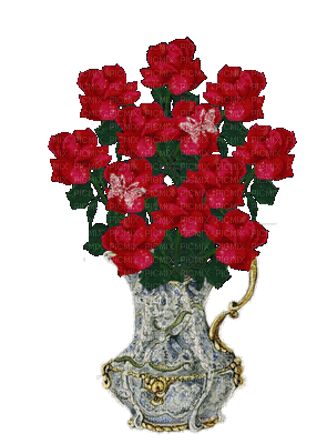 Red Flowers - GIF animado grátis