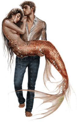Kaz_Creations Mermaid Couples Couple - PNG gratuit