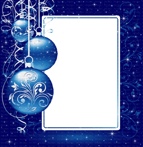 Background. Frame. Christmas. Blue. Leila - Бесплатный анимированный гифка