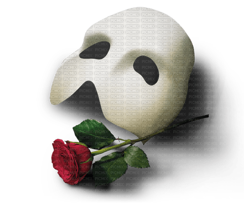 phantom of the opera mask and rose - png gratuito