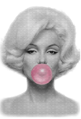 marilyn monroe woman femme frau beauty vintage  human person people tube  bubble gum chewing gum gomme kaugummi pink black - darmowe png