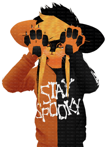 STAY SPOOKY catboy - ücretsiz png