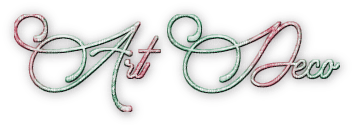 soave text art deco pink green - zadarmo png