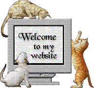 welcome to my website kittens - Безплатен анимиран GIF
