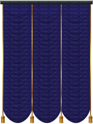 Kaz_Creations Deco Curtains Blue - 無料png