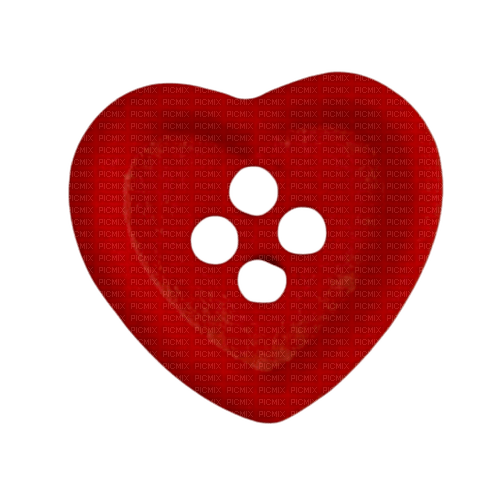 red heart button - PNG gratuit